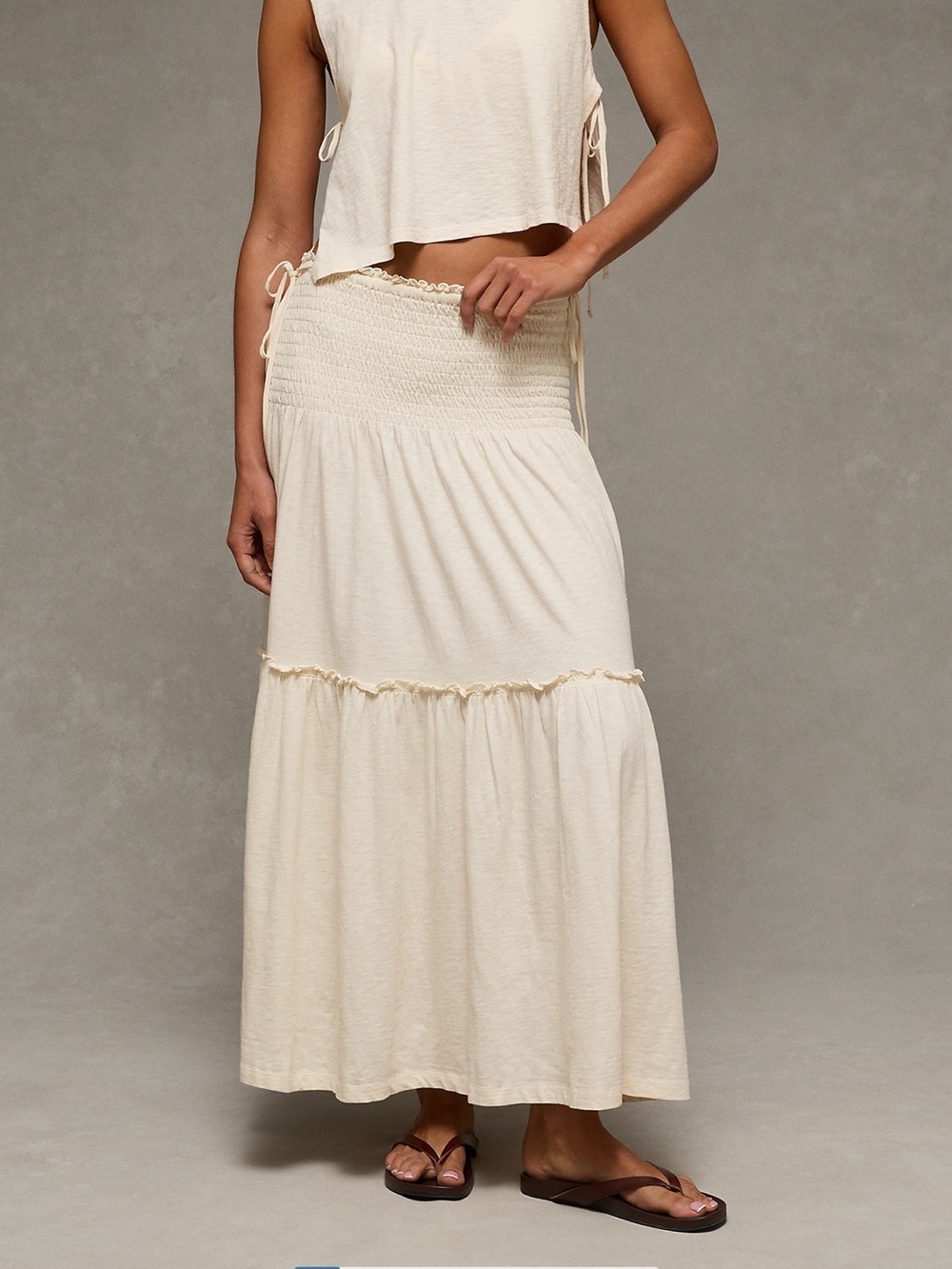 NWT American Eagle Sunchaser Convertible Maxi Skirt Dress Smocked - Picture 3 of 6